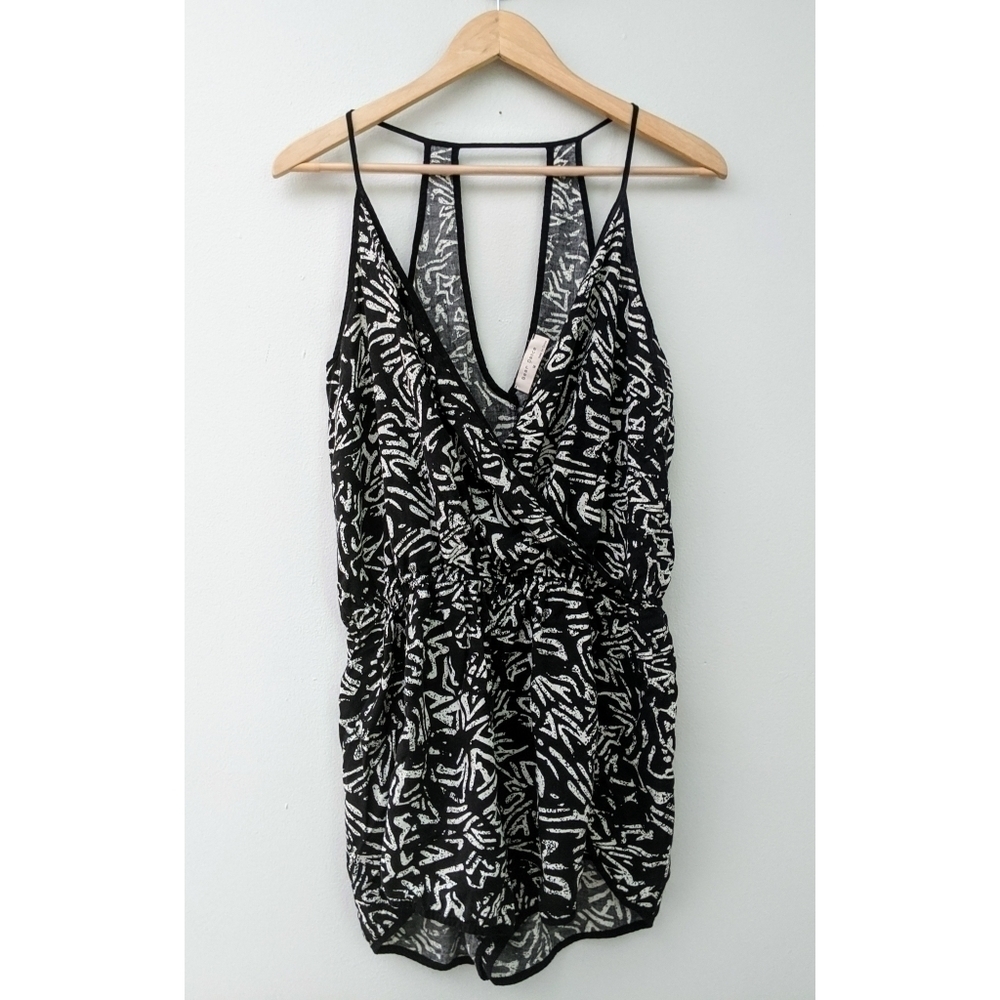 Bear Dance Faux Wrap Strappy Romper